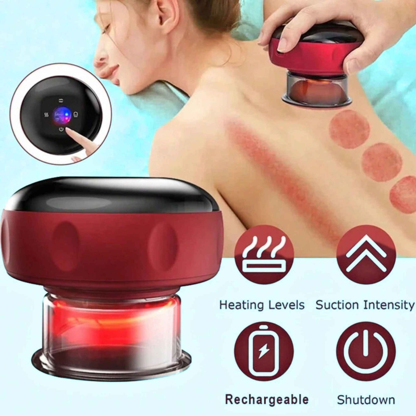 Smart Heated Cupping Massager – Deep Relief & Recovery in Minutes! - RecoVYX