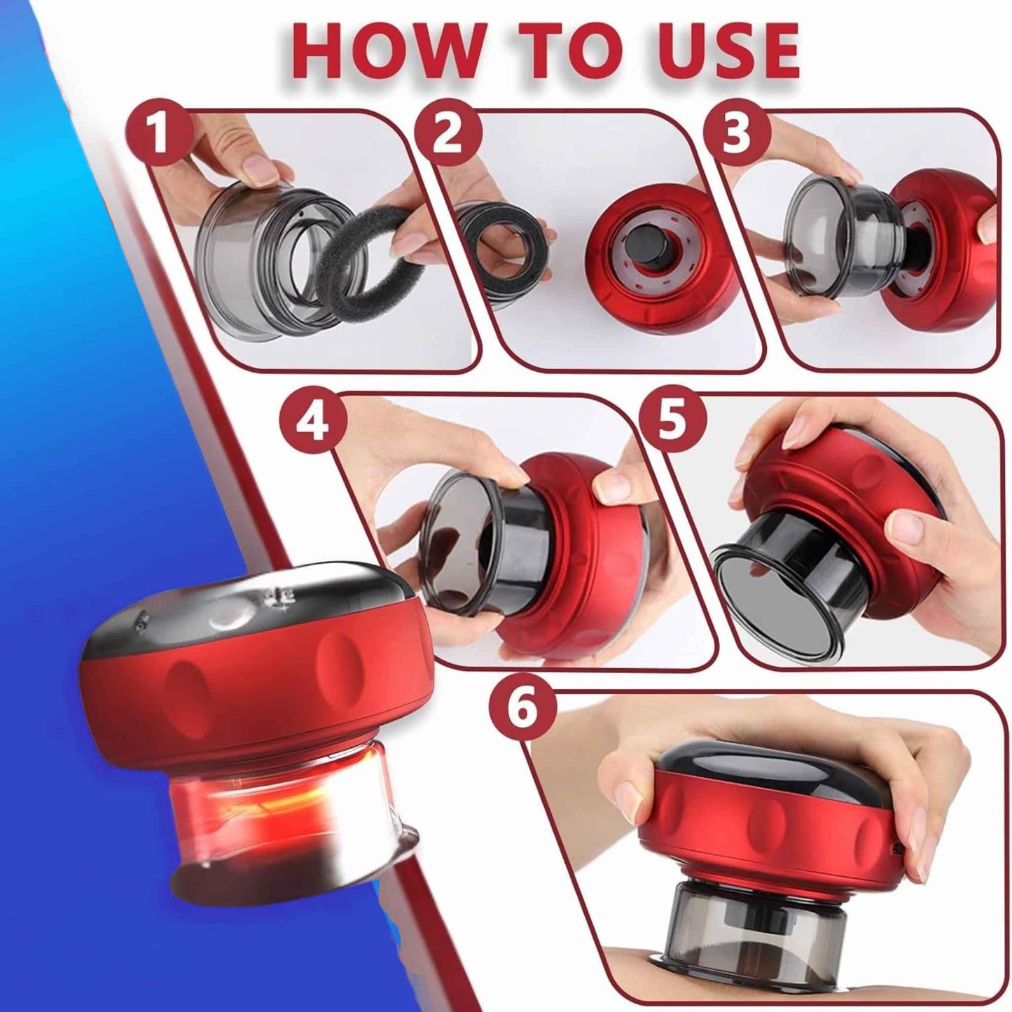 Smart Heated Cupping Massager – Deep Relief & Recovery in Minutes! - RecoVYX