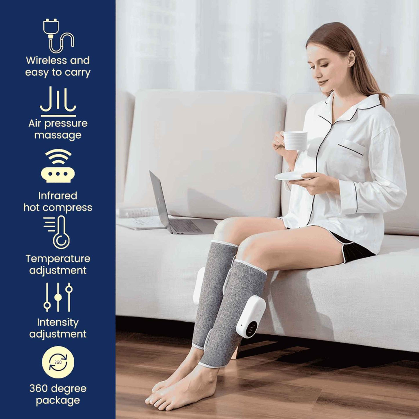 Heated Leg & Calf Massager – Smart Recovery!