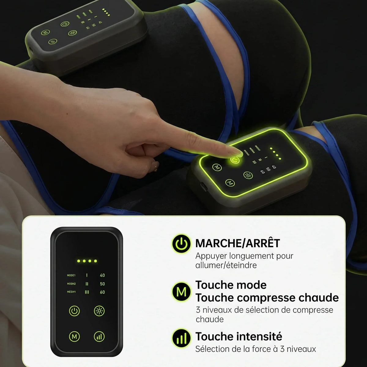 Recovyx AirWave Pro – Bottes de pressothérapie pour jambes fatiguées
