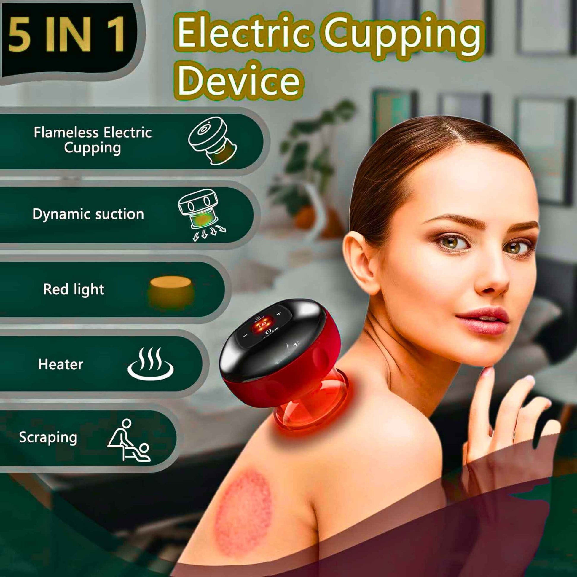 Smart Heated Cupping Massager – Deep Relief & Recovery in Minutes! - RecoVYX