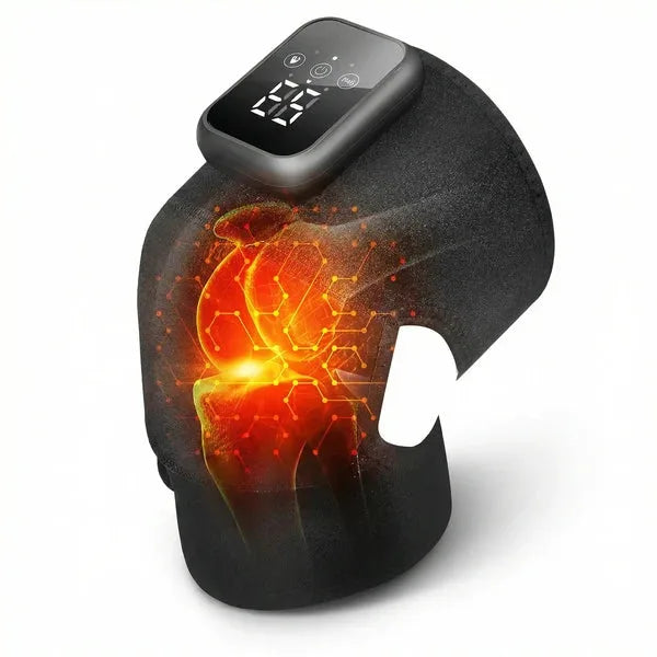 Recovyx Masseur genou – Chaleur et vibration, sans fil