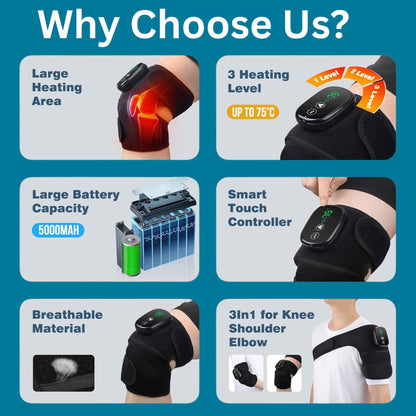 Recovyx RedRelief™ Portable Recovery Pad - Red Light, Heat & Vibration in One! - RecoVYX