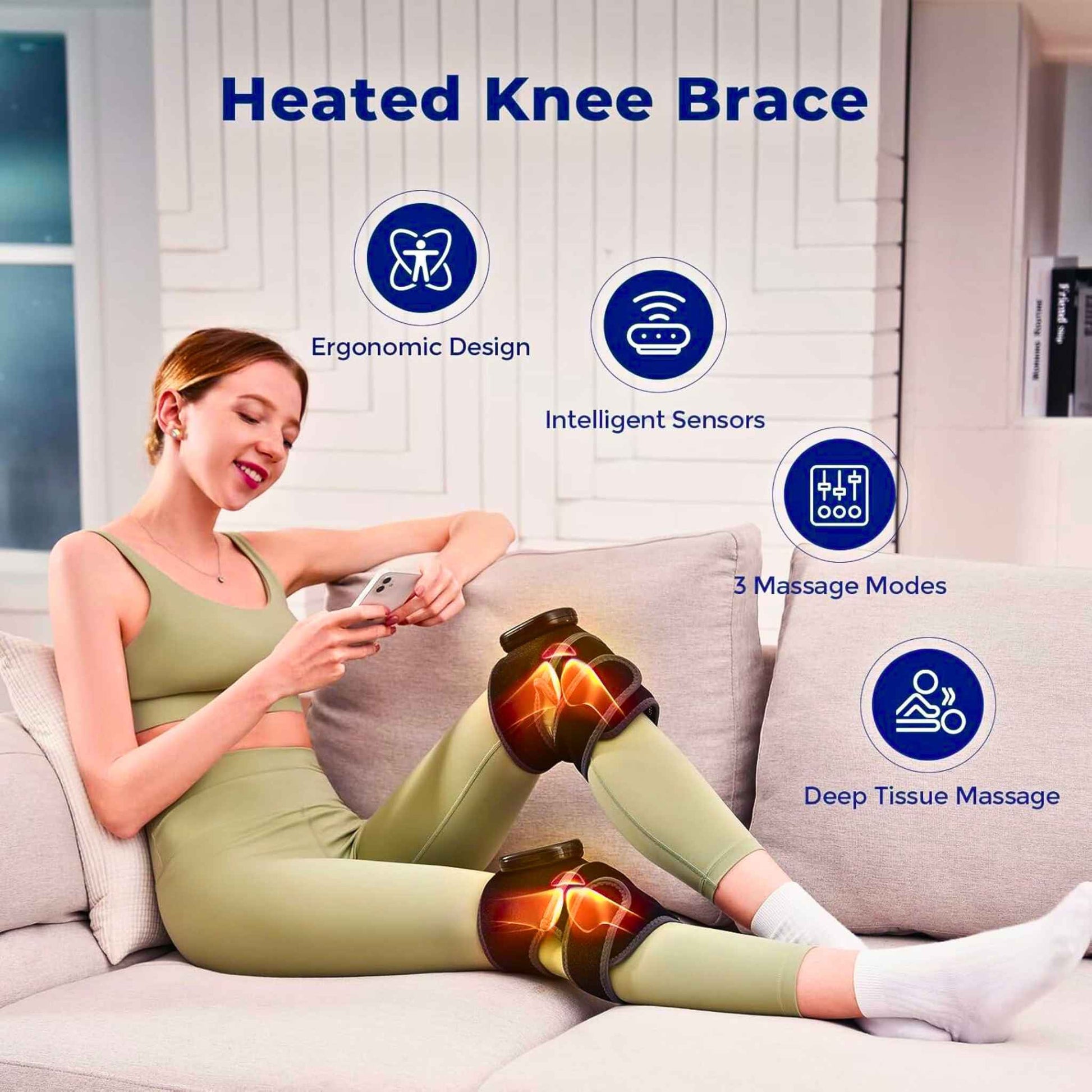 Recovyx RedRelief™ Portable Recovery Pad - Red Light, Heat & Vibration in One! - RecoVYX